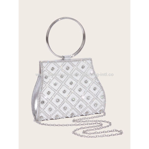 Fashion senior pearl inlaid diamond small fragrance clutch bags Evening Bags For Women Clutches Elegant Party purse clutch bags for sale at factory direct price