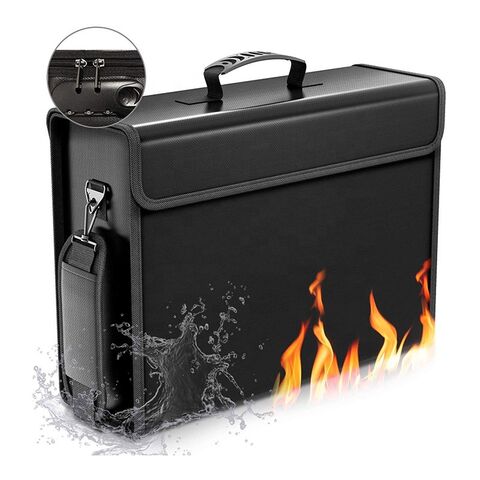 Sac ignifuge personnalisé pour documents, ordinateur portable, fichiers, argent et bijoux, avec revêtement en silicone imperméable et fibre de verre non irritante, avec poignée. for sale at factory direct price
