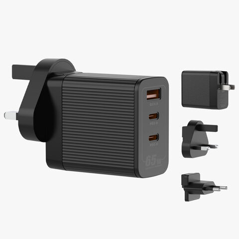 Fabrik preis OEM ODM USB-C Ports GaN Ladegerät Kit mit Cabrio Stecker 65W Schnell ladung Gan Handy PD Wand ladegerät Typ C for sale at factory direct price