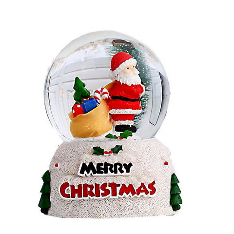Glowing Santa Claus Snowman Crystal Ball Christmas Ornament Desktop ...