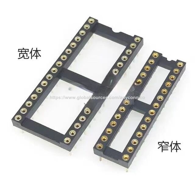Manufacturer Of Ic Socket With Gold Plated And Tin Plated Machined Pin ...