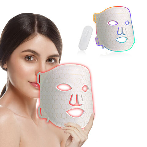 Photonen therapie Maske Infrarot Rotlicht Haut verjüngung Anti-Falten Aufhellen LED Gesichts maske 7 Farblicht Phototherapie Masken