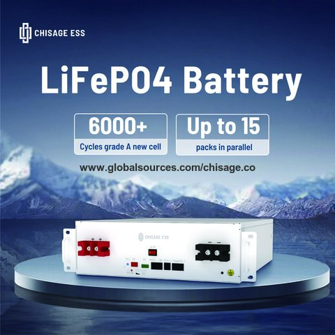 6000 Cycle Lifepo4 Battery 100ah 5kwh Rack Moutnted Home Use Lithium ...