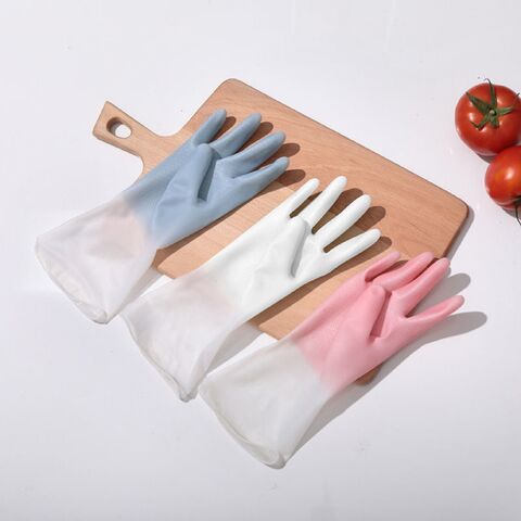 قفازات مطاطية مبطنة بالقطيفة ومطلية، مخصصة للأعمال والمهام المنزلية for sale at factory direct price