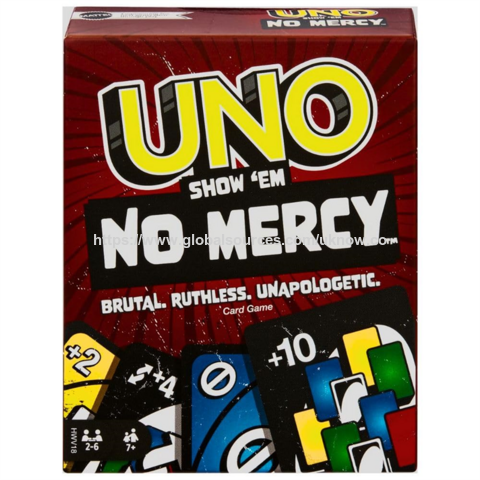 Uno Show 'em No Mercy Card Game For Kids, Adults Family Parties