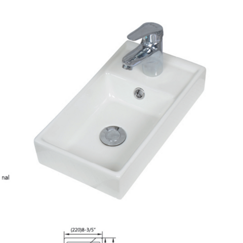 Lavabo ovale à encastrer DROP-IN LN-422, petit lavabo à poser en porcelaine, lavabo semi-encastré TANGSHAN LEINUO