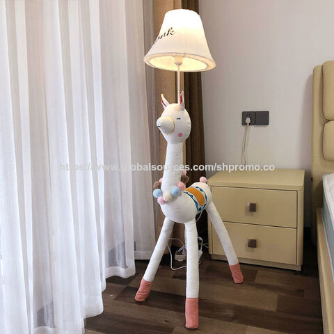 Lampes de table de Noël pour enfants en gros, cadeau pour enfants, chambre à coucher de dessin animé, lama blanc style INS