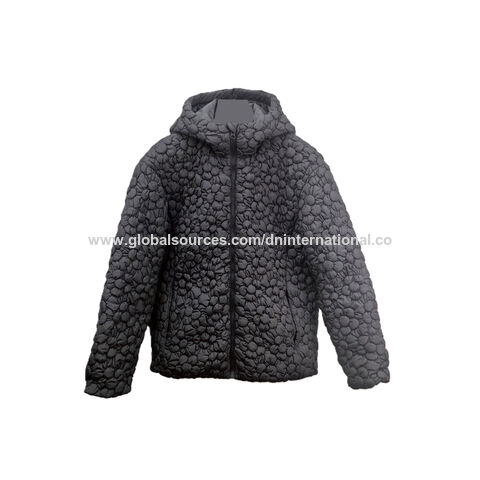 Manteaux d'hiver pour enfants/veste matelassée pour filles avec motif de matelassage floral 3D ODM/OEM for sale at factory direct price