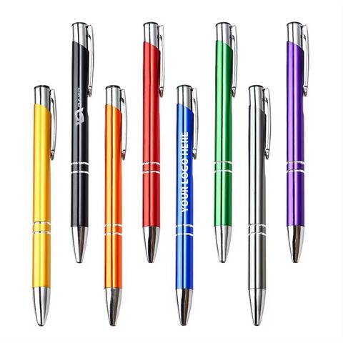 Bolígrafo Metálico Retráctil de Oficina con Logo Personalizado - Alta Demanda y Variedad de Colores