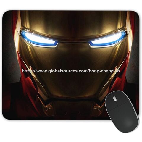 Mouse Pad Retangular Antiderrapante para Computador, Mouse Pad Iron Eye-Iron Man, Mouse Pad para Laptop