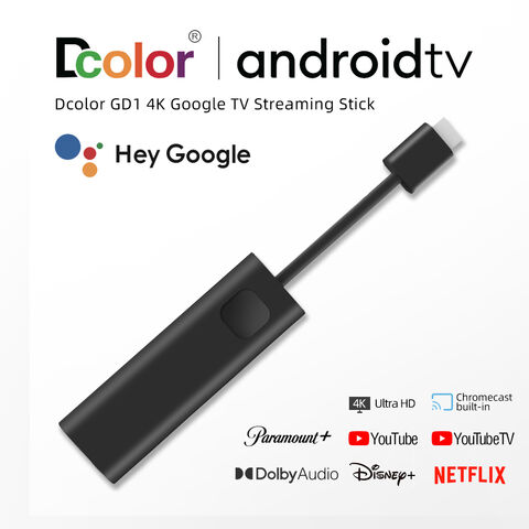 El patio 64-bit del BRAZO original del fabricante DCOLOR GD1-A35 4K Android 11 se dobla palillo certificado Google del wifi TV con el Y4-B amlogic for sale at factory direct price