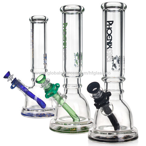 Bongmax 10in Silicone Glass Bong – Beaker Water Pipe, 14mm Bowl & Downstem, Perc, Handmade Borosilicate