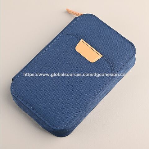 Dompet Travel Portabel Kapasitas Besar dengan Tempat Paspor dan Ponsel, Bahan RPET