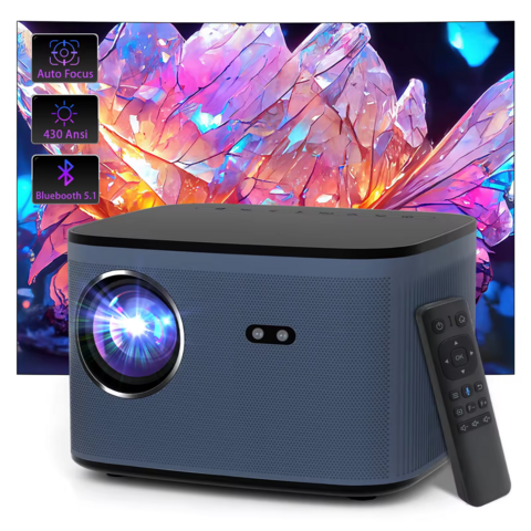 VIVIMAGE EXPLORE 3 4K Supported Projector - Native 1080P, 4D Keystone, 10,000 Lumens, Home Theater - Open Box