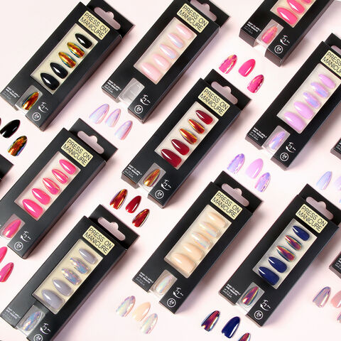 Colored Soft Nail Tips, Press On Nails, Natural Pre Applied Tip Primer ...