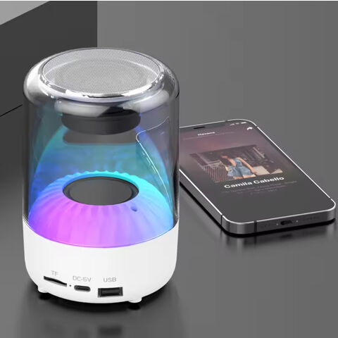 Nouvelle enceinte Bluetooth transparente professionnelle 2024 avec son stéréo surround, lumières LED et basses puissantes