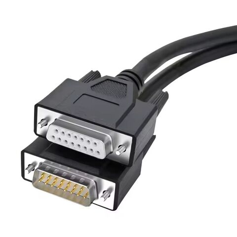 Cable de datos de extensión DB15 macho a hembra de doble fila sobremoldeado con conector DB15 for sale at factory direct price