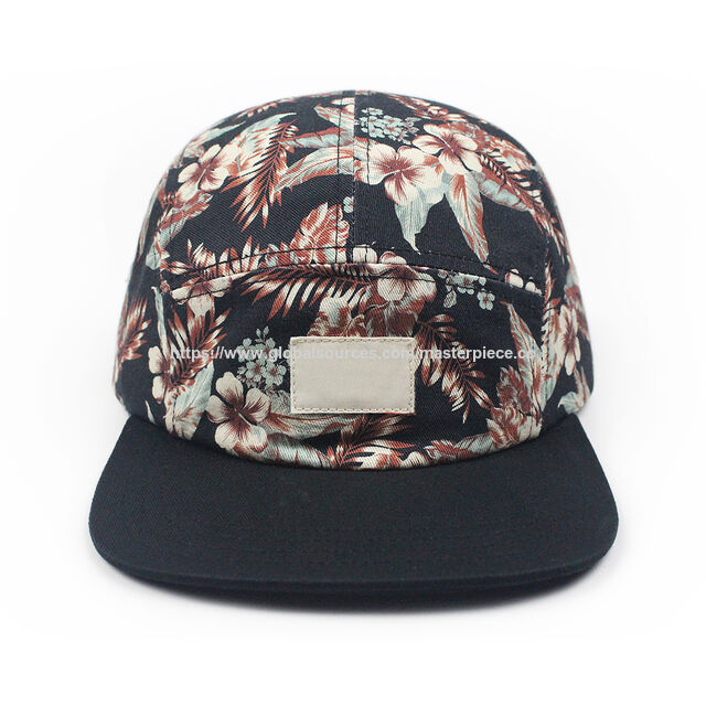 ODM Casquettes 5 Panneaux Imprimées, Chapeaux de Camping Imprimés de Haute Qualité, Casquettes Hip Hop, Casquettes Snapback for sale at factory direct price