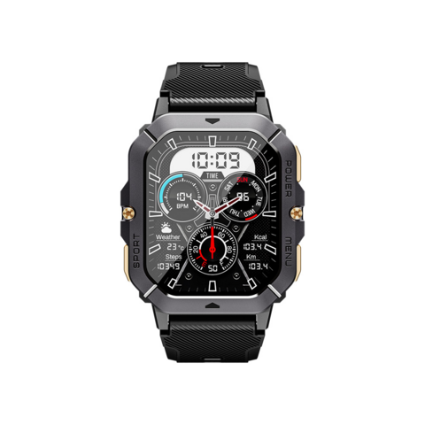 OEM/ODM jam tangan pintar kuat, arloji cerdas layar besar 2.02 inci tahan guncangan 1 ATM tahan air untuk mendaki luar ruangan, mendaki, bersepeda for sale at factory direct price