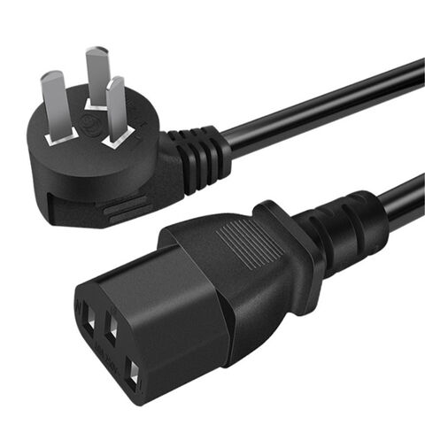 Oem Welcome High Quality 3 Pin Pc Cable Eu Power Cord , Pvc Power Cords ...