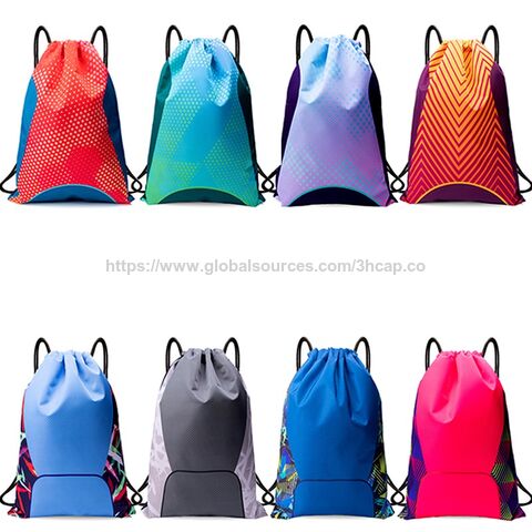 Hochwertige Outdoor-Turnbeutel mit Kordelzug, Seesack, Cinch-Tote-Sport-Aufbewahrungstasche aus Polyester für Fitnessstudio und Reisen for sale at factory direct price