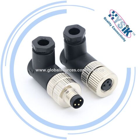 Hysik Right Angle Vent Plug M8 Truck Field Wireable Connectors 3 4 Pin ...