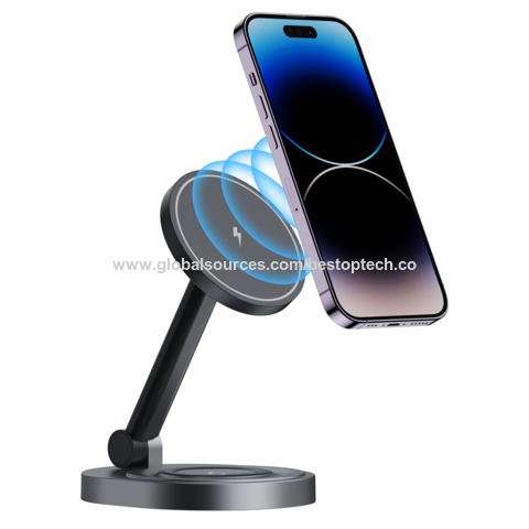 Chargeur sans Fil Magnétique 2 en 1 Multifonctionnel 15W, Chargeur de Téléphone sans Fil Pliable pour iPhone 12, 13, 14 for sale at factory direct price
