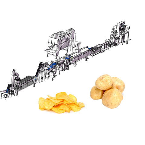 مصنع إنتاج رقائق البطاطس الأوتوماتيكي بقدرة 2000 كجم/ساعة for sale at factory direct price
