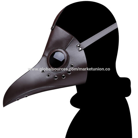 Máscara de Médico da Peste com Bico Longo para Cosplay Steampunk de Halloween, Adereços de Material de Látex