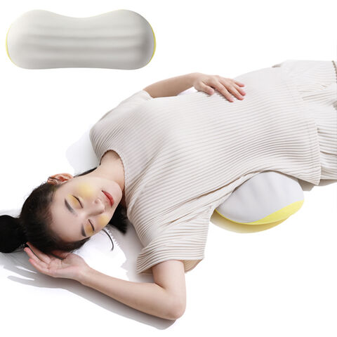 Almofada de pescoço para carro e suporte lombar em espuma de memória para terapia nas costas, ideal para dormir no carro, cadeira de escritório e cama.