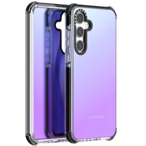 Coque de téléphone rigide en PC antichoc à spectre coloré dégradé arc-en-ciel de haute qualité pour Samsung Série A35