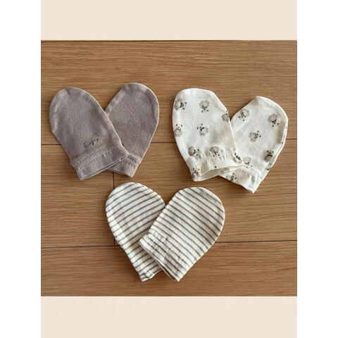 Guantes de protección facial antiarañazos para bebés recién nacidos, cuatro estaciones, de fibra de bambú, con precio personalizado de fábrica y ultra cómodos