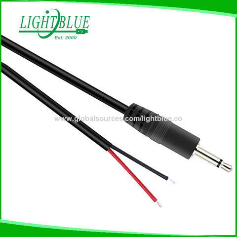 Replacement Male Plug To Bare Wire Open End Ts Pole Mono