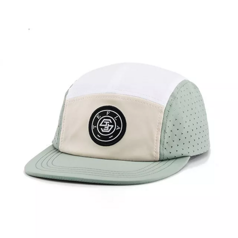 Gorra Snapback de 5 Paneles de Nylon Ligero con Insignia Tejida Personalizada de Alta Calidad y Estilo de Diseñador