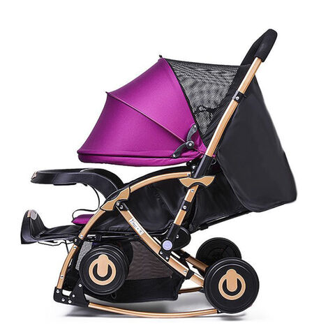 Kinderwagen 3 in 1 mit Eisenlegierungsrahmen, Luxus-Kinderwagen, zusammenklappbarer Kinderwagen 3 in 1 mit Autositz for sale at factory direct price