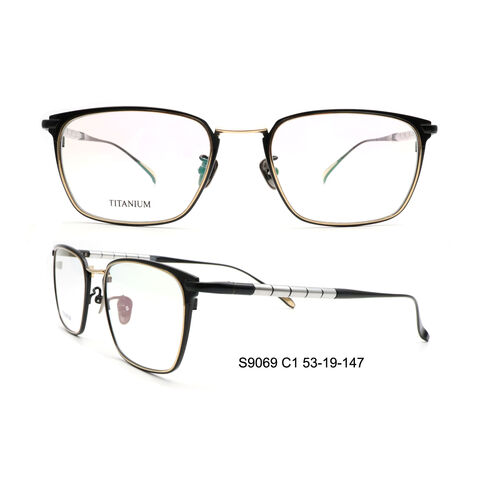 Best Seller Good Quality Titanium Eyeglass Frame, Ip Plating Oval Half ...
