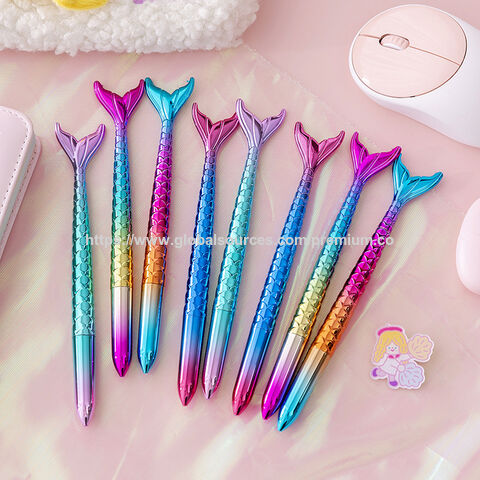 Bolígrafo de tinta negra de 0,5 mm con diseño creativo de sirena de dibujos animados, ideal para estudiantes, con personalidad súper linda, perfecto como un pequeño regalo para niños. for sale at factory direct price