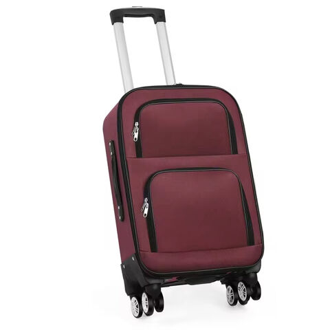 Mala de Cabine Promocional de 20 Polegadas com Rodas Giratórias e Fechadura, Vermelha, Bolsa de Viagem