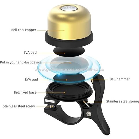 thumbnail image 2 of GPS Bike Bell Tracker - Anti-Theft Apple Find My Compatible No Subscription 2 of 8