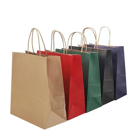 Custom Take Away Fast Food Logo Printed Kraft Shopping Brown Paper Bag ...