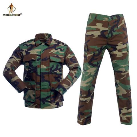 Traje BDU Uniforme Militar Multi Bolsillos Ropa Táctica para Hombre Uniforme de Camuflaje de Combate
