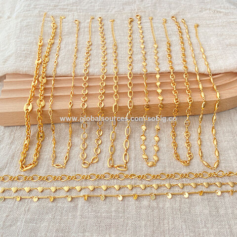 Gold-plated 18k Real Gold Chain Minimalist Ins Style Versatile
