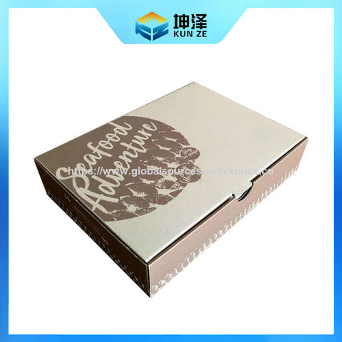 Brown Pizza Box Folding Corrugated Box Disposable Food Packaging Box ...