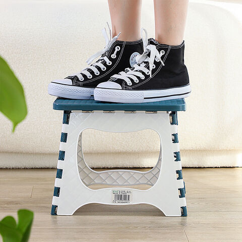 Taburete pequeño y práctico de plástico para el hogar, plegable, portátil para exteriores, taburete pequeño engrosado para niños y adultos