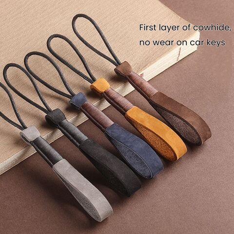 Handmade High-end Simple Cowhide Leather Car Key Chain Pendant Hand ...