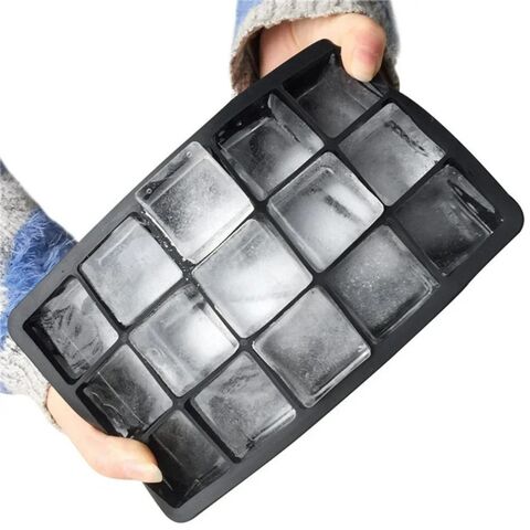 Formas de Cubos de Gelo Reutilizáveis de Silicone com 15 Cavidades Quadradas para Cozinha/Bar - Promoção Imperdível