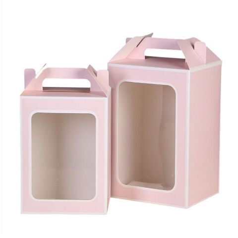 Caja de embalaje sorpresa personalizada, caja de regalo de papel navideño con ventana transparente, caja de regalo plegable for sale at factory direct price