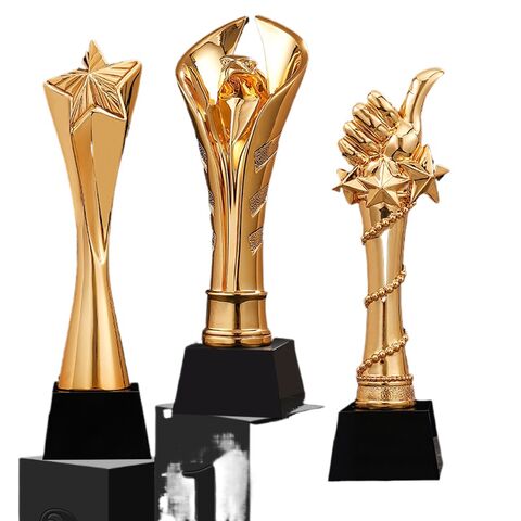 Trophée Promotionnel Personnalisé en Résine pour Champions : Or, Argent, Bronze, Étoile à Cinq Branches, Pouce Levée for sale at factory direct price