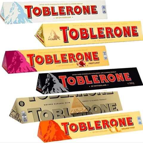 Toblerone Schweizer Schokoladen-Sortiment, Milchschokolade, Toblerone Gold Zartbitter, Zartbitter, Weiße Schokolade - 100G - 360G for sale at factory direct price