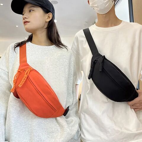 Bolsa de Peito Masculina Cor Sólida Bolsa de Cintura Feminina de Alta Qualidade Bolsa de Ombro Multifuncional Pochete Masculina Transversal Bolsa Pequena